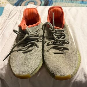 Adidas Yeezy Boost 350 V2 Primeknit Grey Silver Sneakers Men’s 8.5